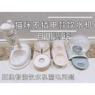 宠物饮水机怎么选？3款不插电款实测对比，猫狗都爱喝